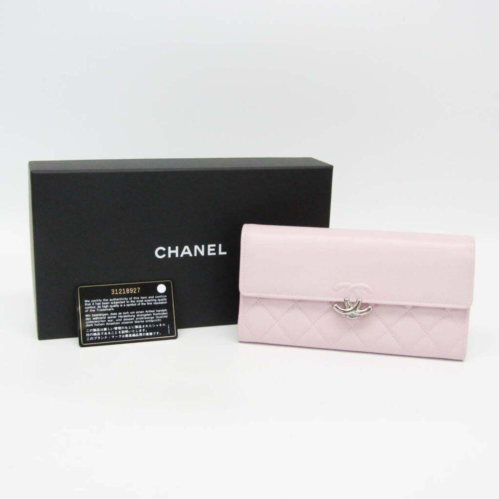 CHANEL Authentic Pink Leather Wallet - Picture 2 of 16